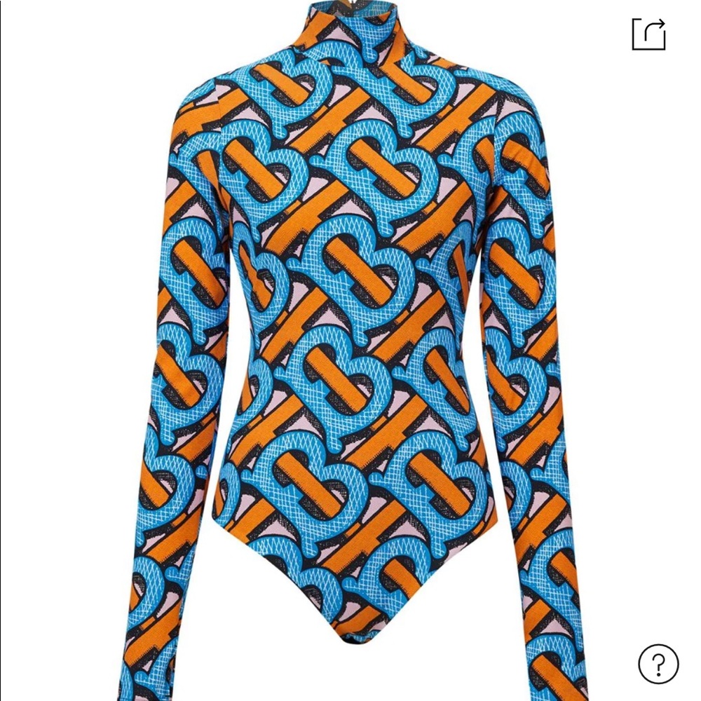 Burberry Monogram long sleeve print bodysuit. Worn once.